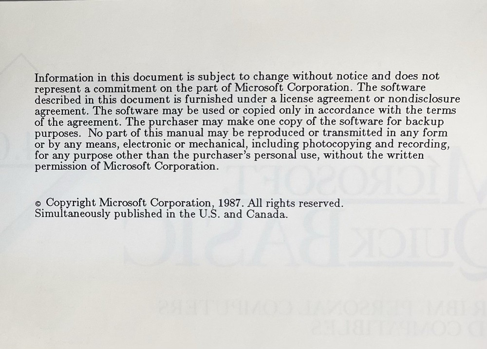 Microsoft QuickBASIC 4.0 Manual, Programming in BASIC: Selected Topics - 1987