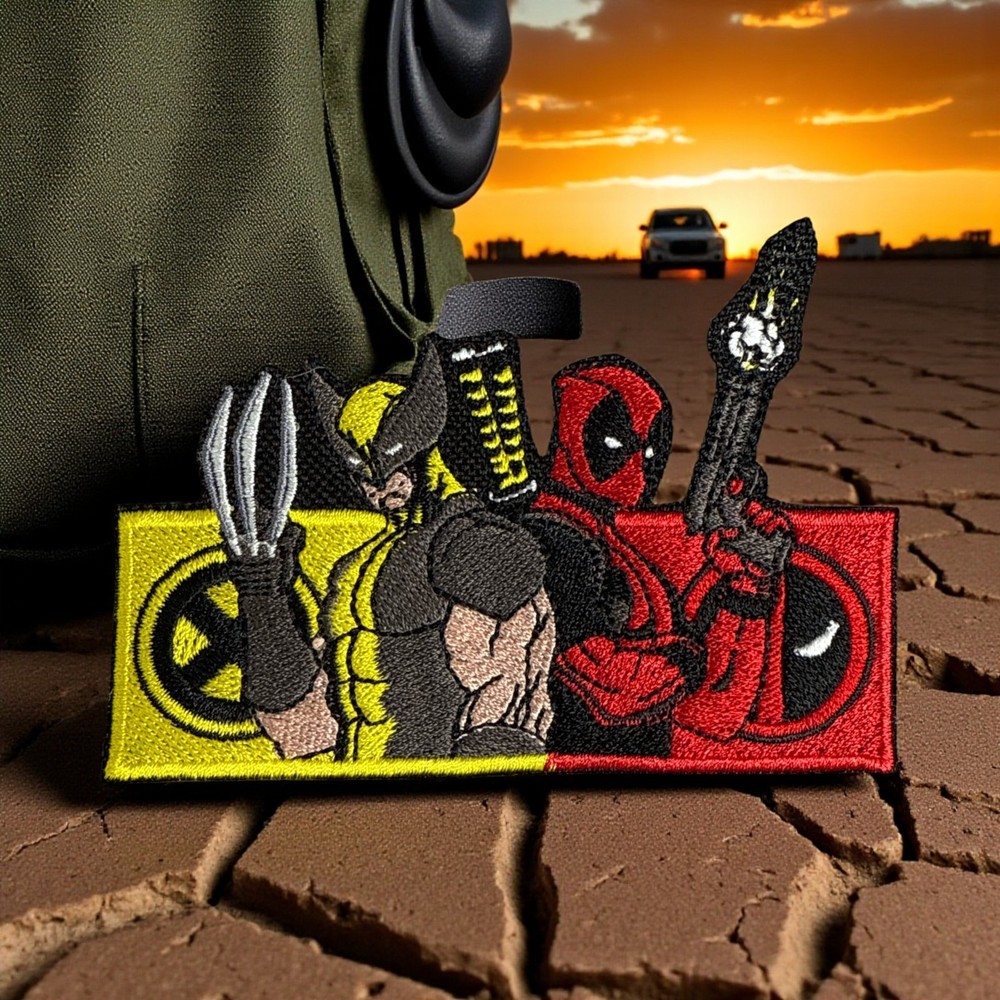 Deadpool & Wolverine Embroidery Patch 4" X 2.87