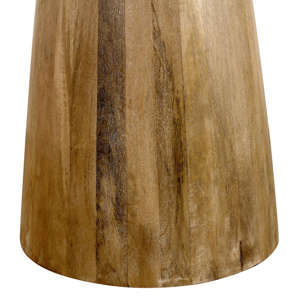 Jay 36" Solid Wood Round Bar Table in Distressed Natural Finish
