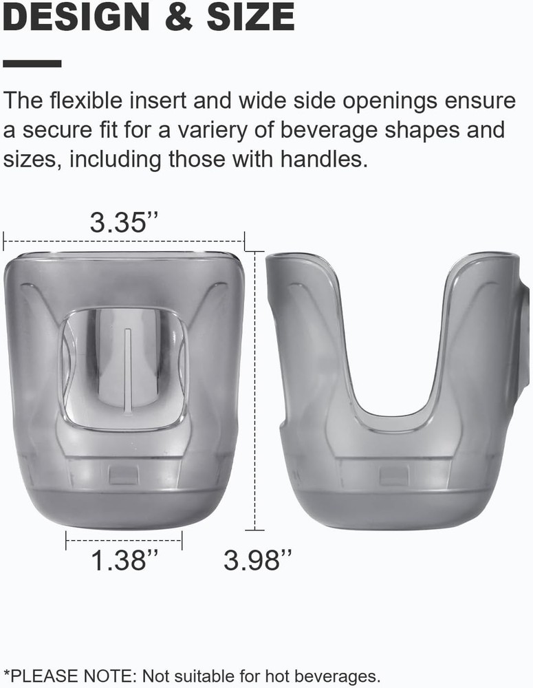 2 PCS Stroller Cup Holder Accessories, Clip Replacement Compatible with Minu,...