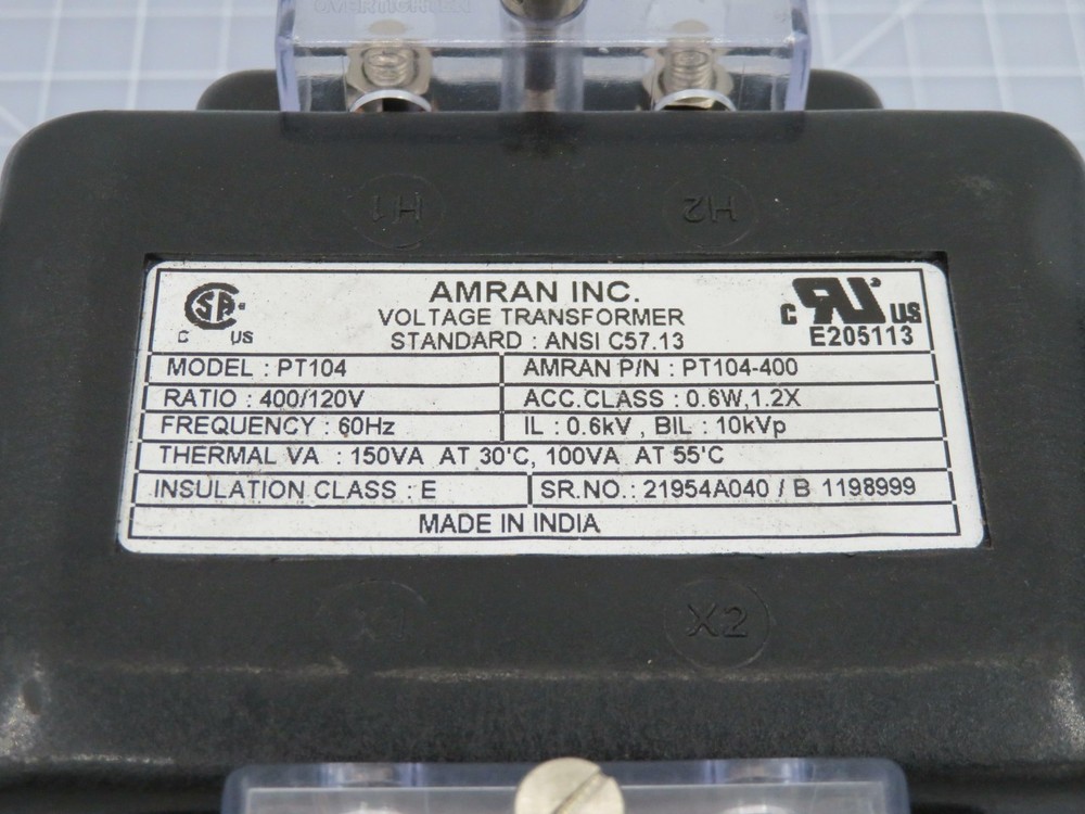 AMRAN PT104 VOLTAGE TRANSFORMER T190540