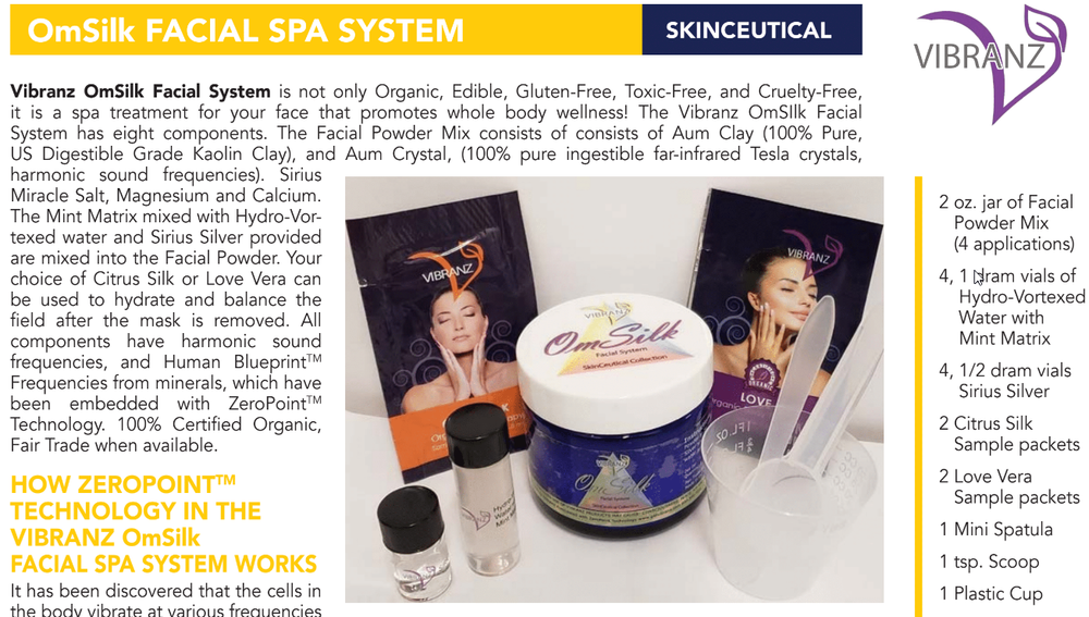 VIBRANZ OmSilk Facial - Mint Matrix Version ZeroPoint