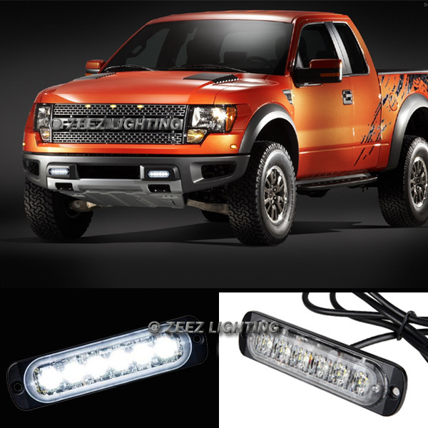 1X White 6 LED Emergency Hazard Flash Warning Caution Beacon Strobe Light Bar#09