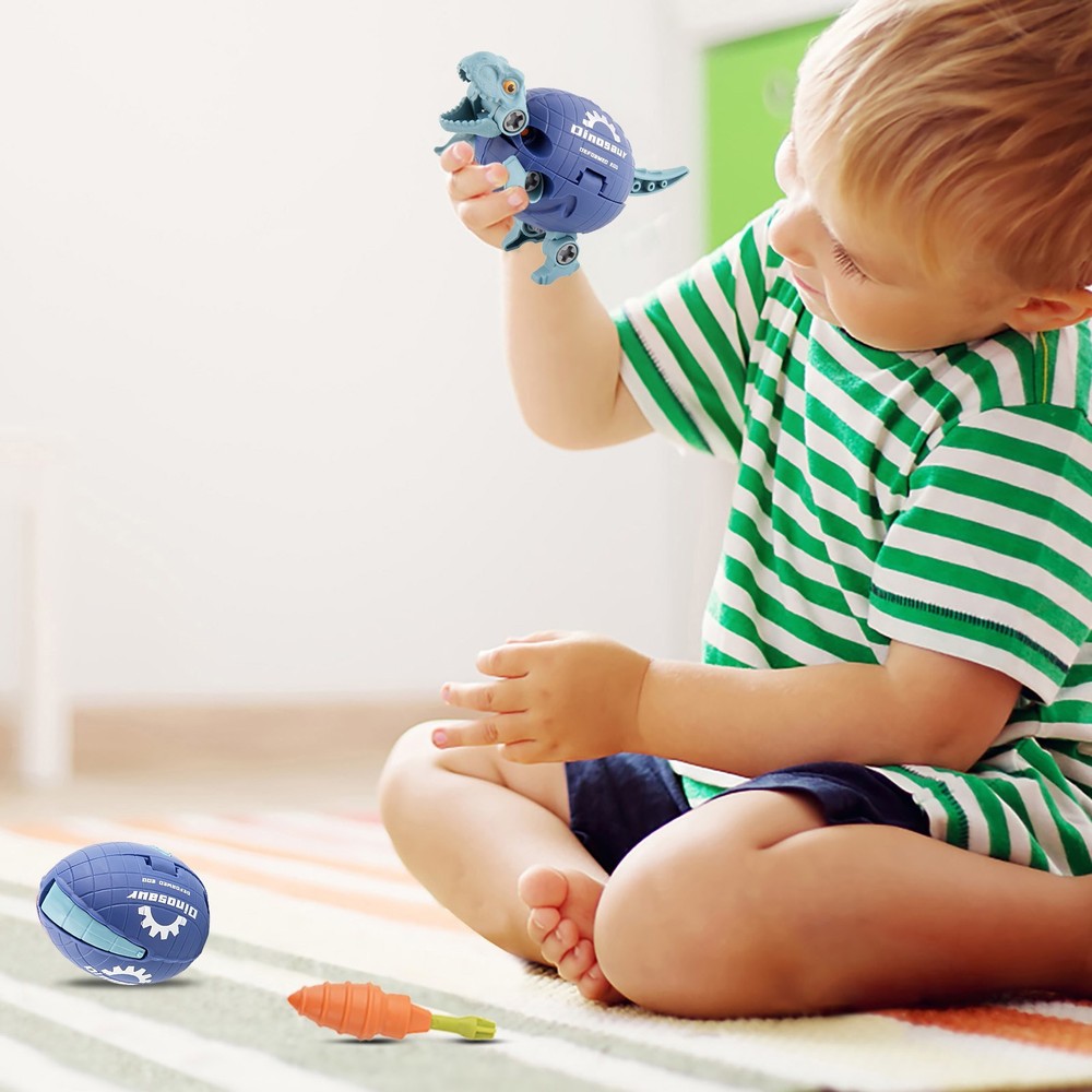 Nut Assembly Dinosaur Egg Building Blocks Deformable Model Toy Birthday Present