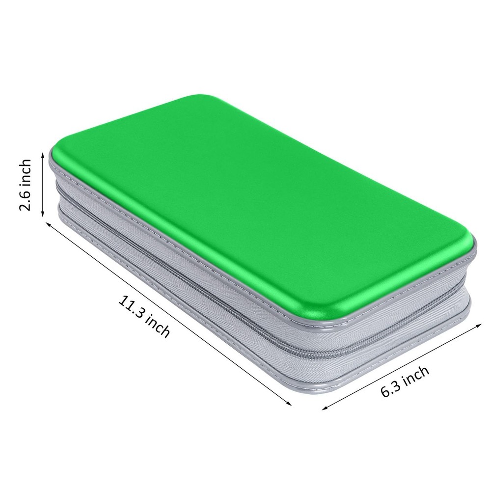CD Case, Siveit DVD Holder 96 Capacity Hard Plastic Disc Cases Storage Binder