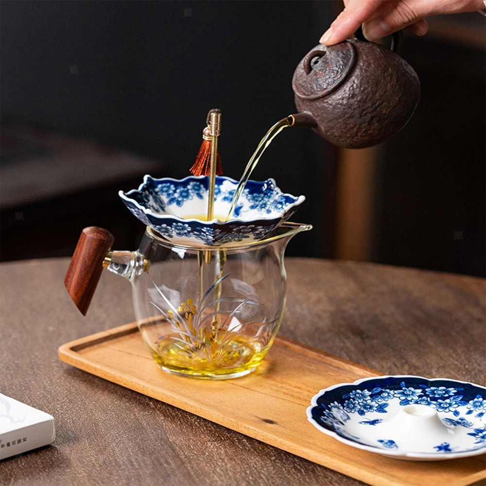 Porcelain Ceramic Tea Strainer Tea Filter Chinese Tea Maker Essential Tool Kung