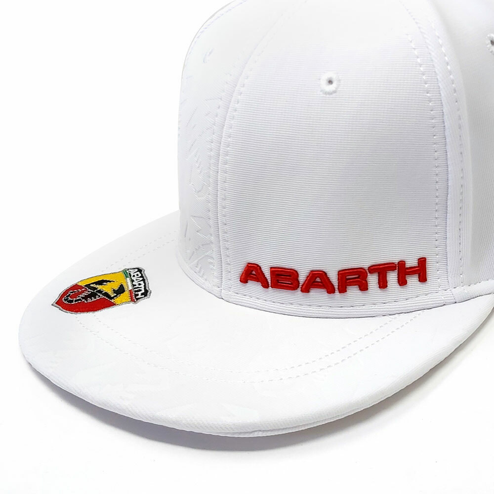 Abarth Hat White Flat Visor