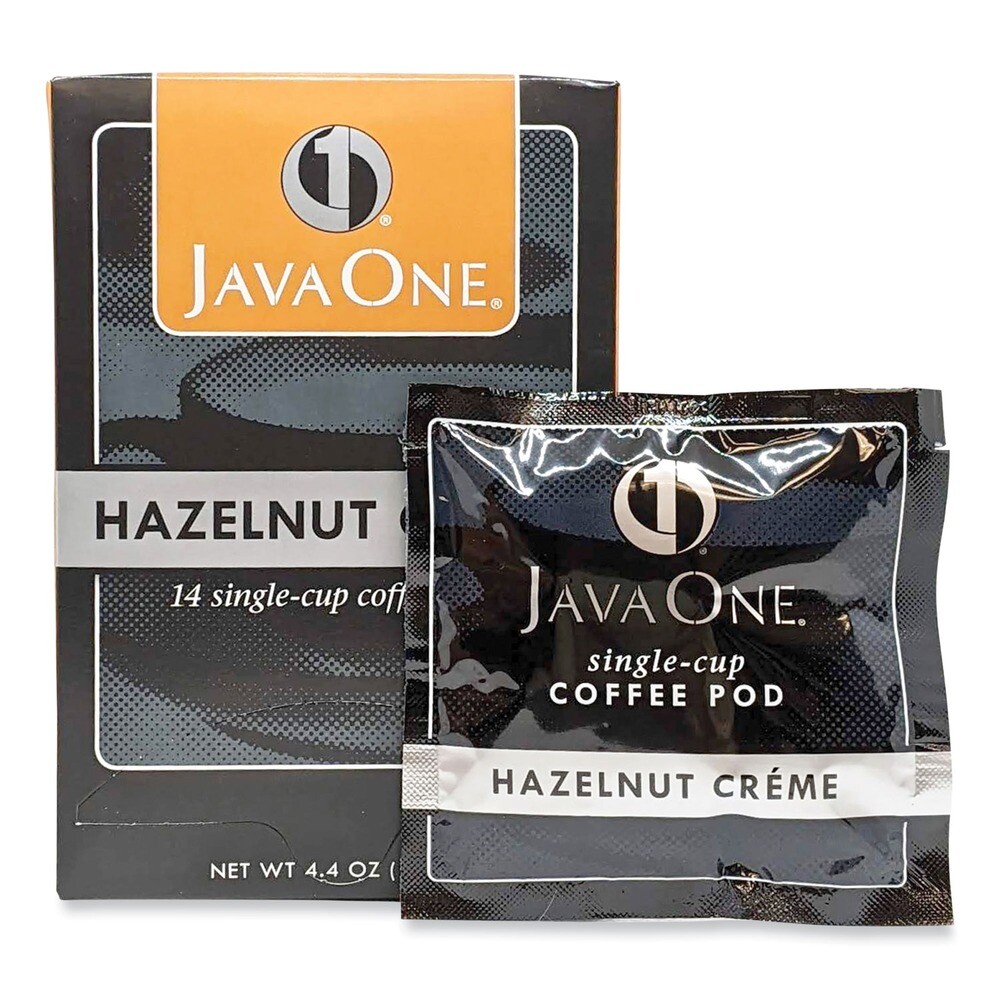 Java One 70500 Single Cup Coffee Pods - Hazelnut Creme (14/BX) New