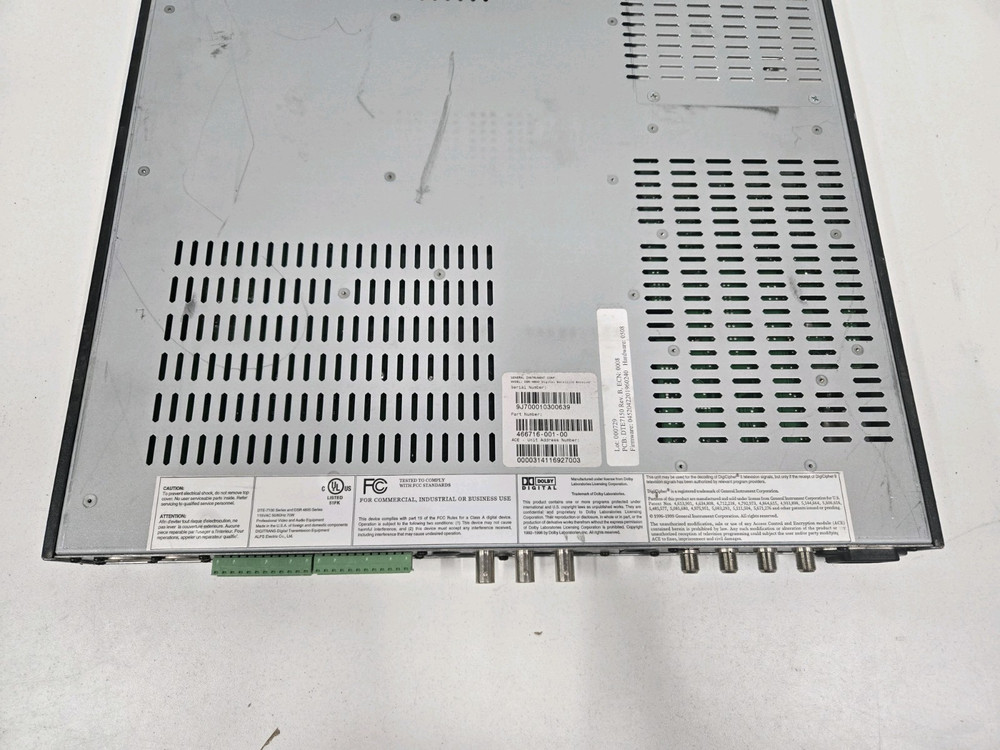 General Instrument DSR-4800 digital satellite broadcast receiver decoder MPEG-2