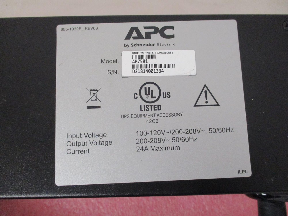 APC AP7581 30A 200V PDU EXTENDER