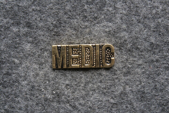 Military Hat | Lapel Pin: Medic Scipt Pin  (1")