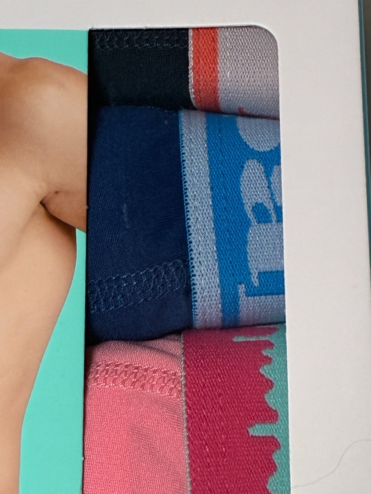 Papi Mens 5 Pack Medium Microfiber Low Rise Underwear Briefs - Blue Pink