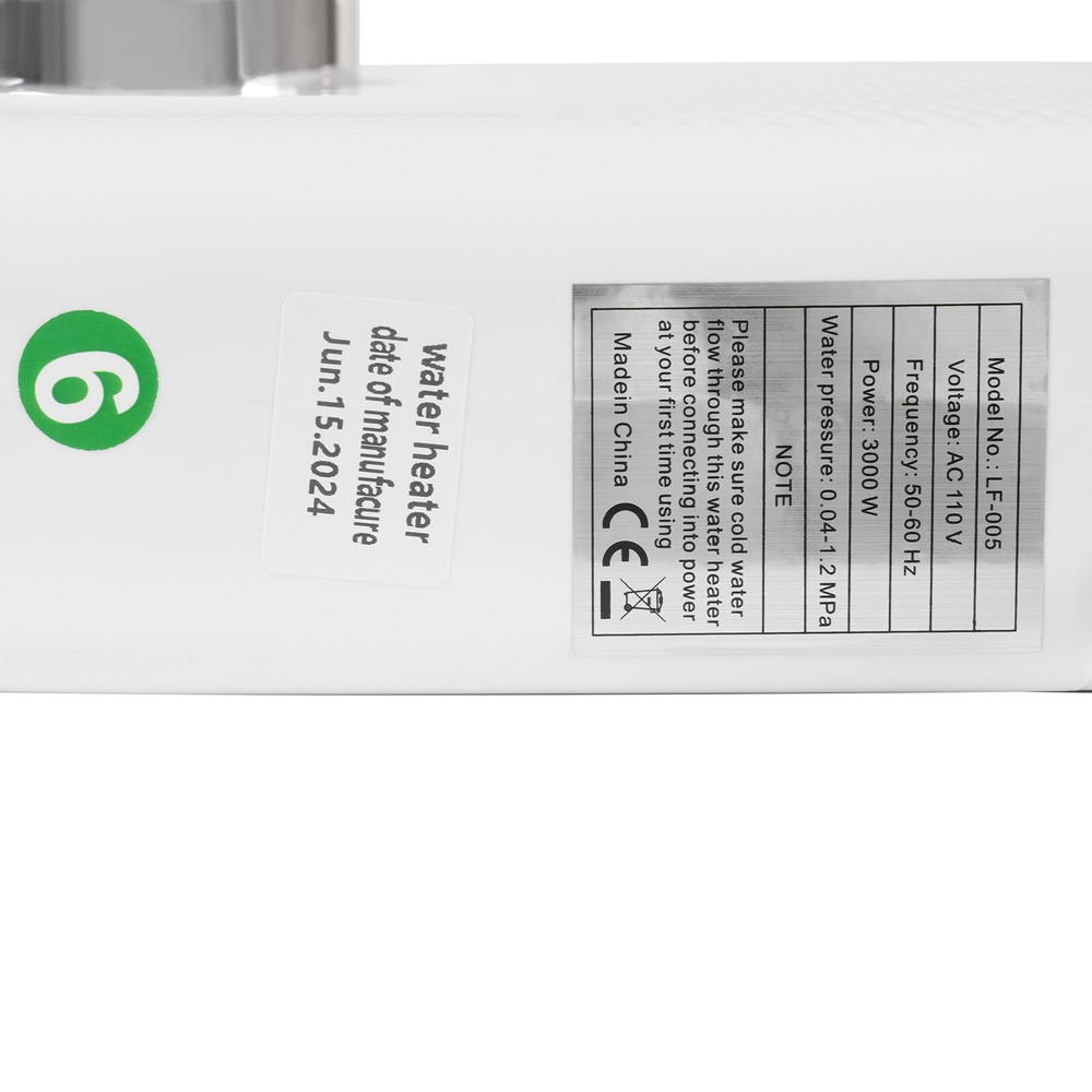 Electric Instant Hot Water Heater Mini Small Water Tank 3000W White For Home NEW