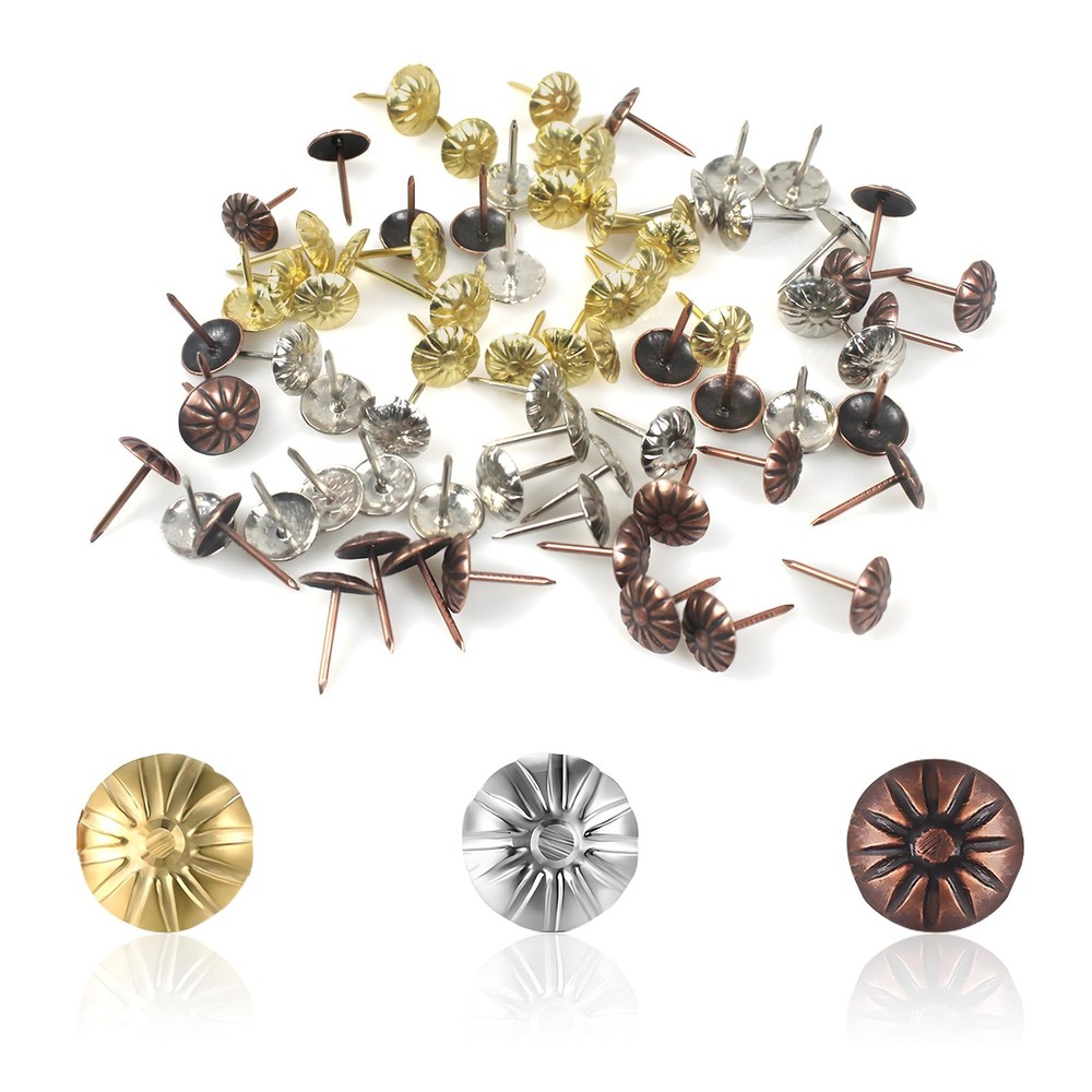 600Pcs Thickened Daisy Push Pins, Upholstery Tacks for Sofa Boxes Cabinets, A...