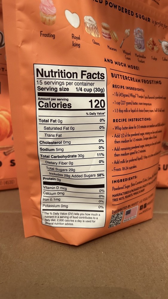 Pumpkin Spice Flavored Powdered Sugar 16 oz Bag (3 Pack)