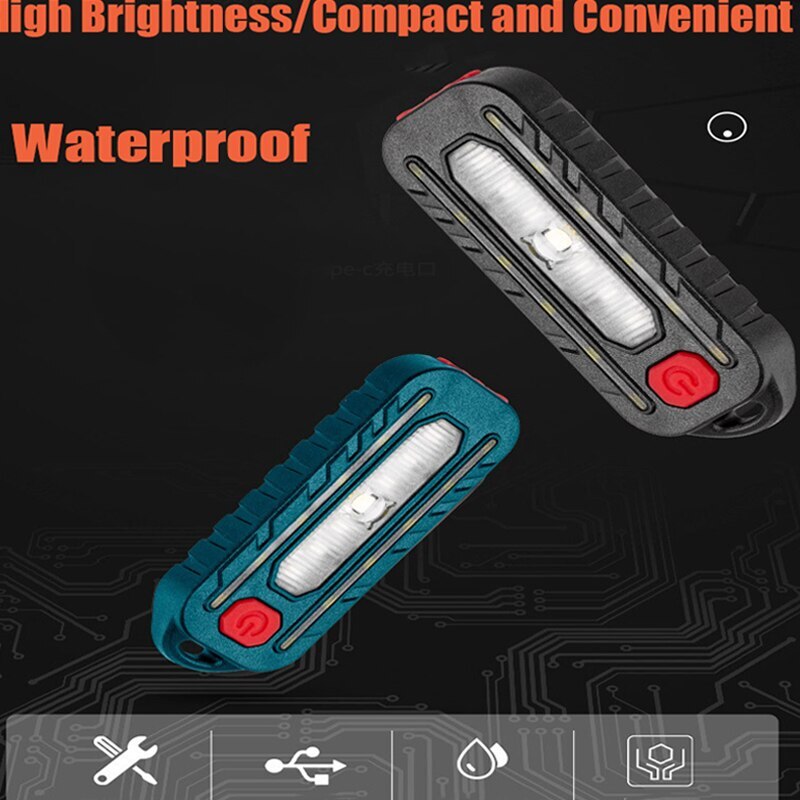 LED Warning Light Red Blue Strobe Shoulder Flashlight Waterproof Outdoor Running