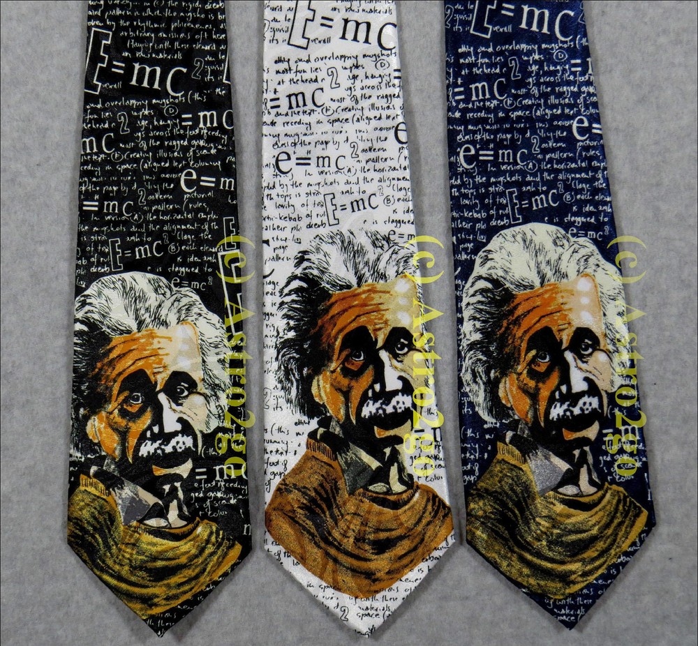 ALBERT EINSTEIN E=MC2 SCIENCE PHYSICS TEACHER CLASSROOM Steven Harris Necktie