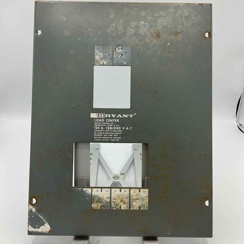 Bryant 100 Amp Max Main Breaker 4 Space Panel Cover