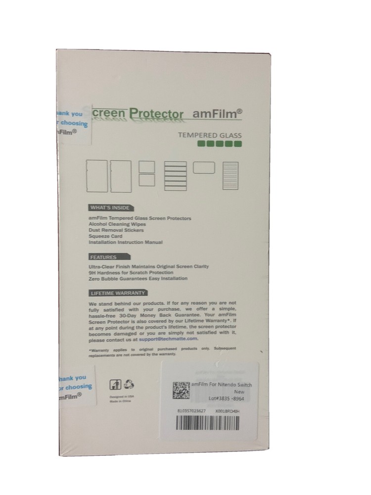 Nintendo Switch amFilm Tempered Glass Screen Protector 2 pack