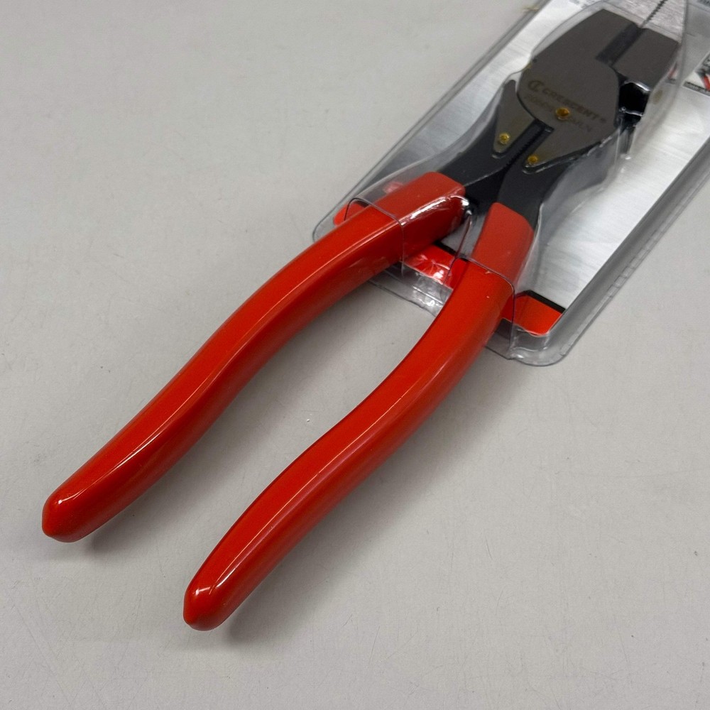 CRESCENT 9" Lineman's Compound Action Dual Material Pliers Red