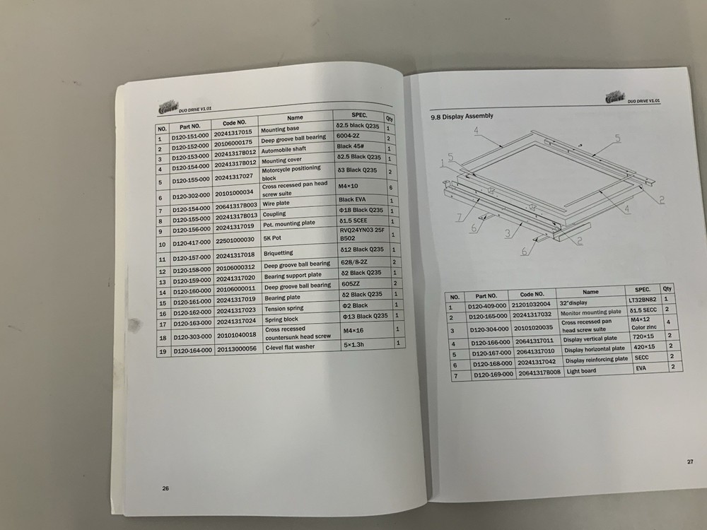 Duo Drive Arcade Game Operation Manual