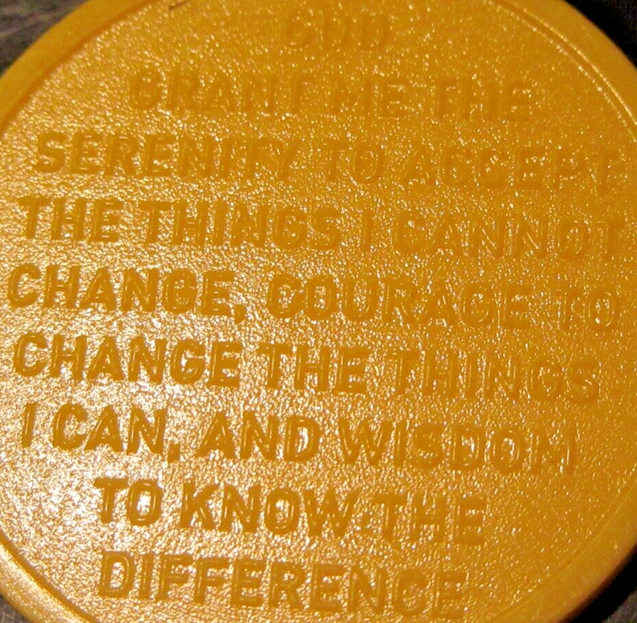 Alcoholics Anonymous Plastic AA 2 Month Poker Chip Medallion Token