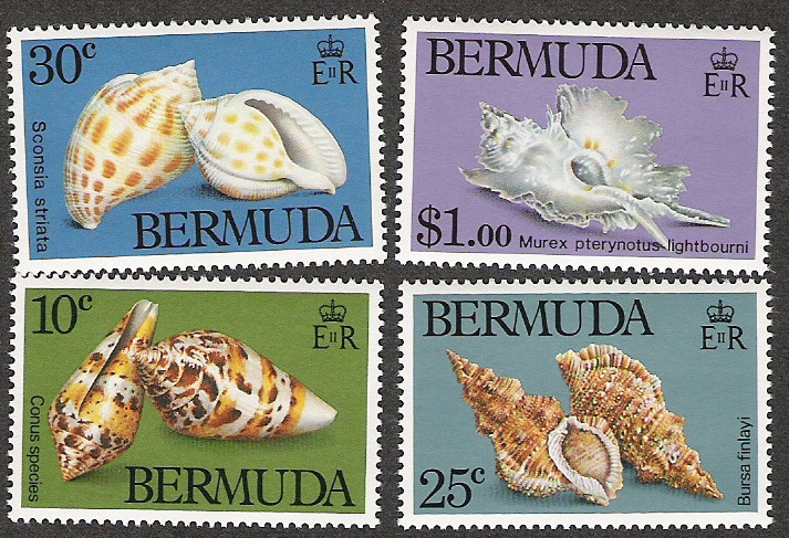 BERMUDA SCOTT 419-422  Shells Mint NH