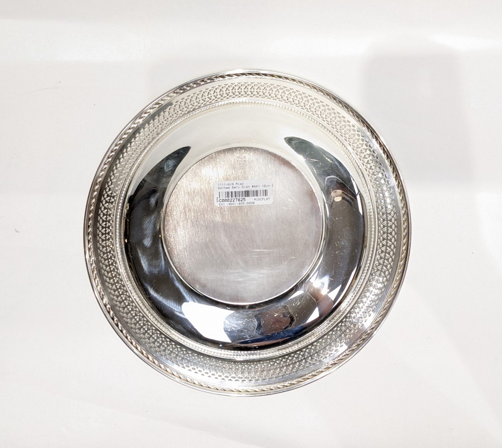 Gorham Sterling Silver Serving Dish 10" Diameter