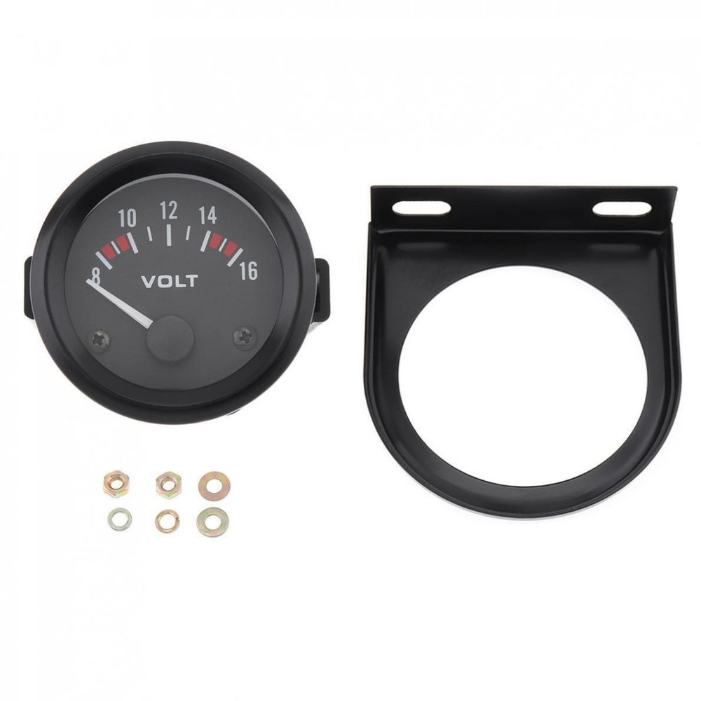 12V 2" 52mm LED 8-16V Voltmeter Voltage Gauge Panel Meter For Motorcycle