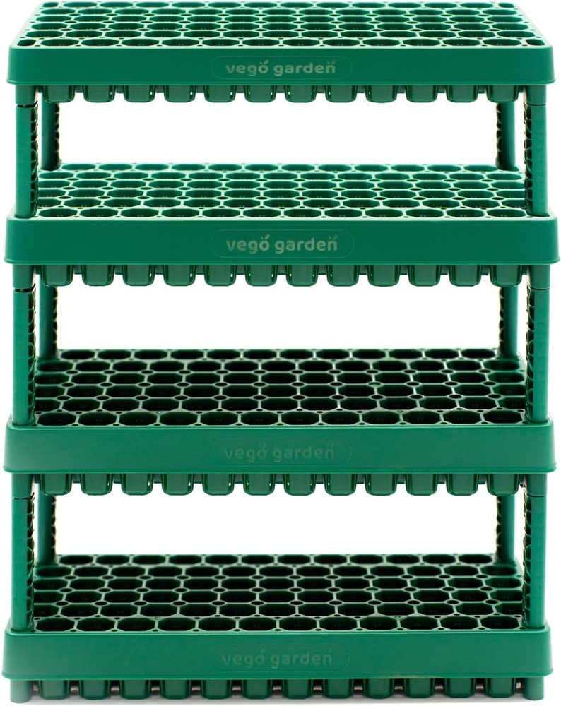 10" x 20" 76 Cells Seed Starter Tray Stackable Starting Germination Trays,4 Sets