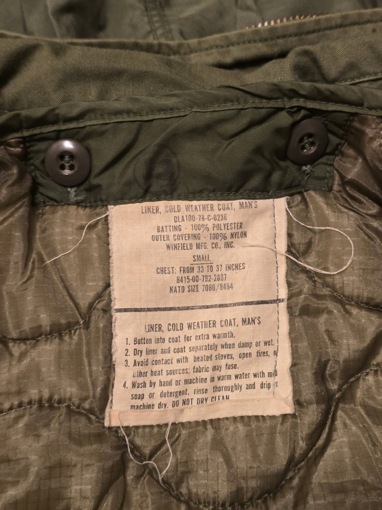 Vintage 1973 M65 Field Jacket US Air Force USAF with Liner - Medium Regular
