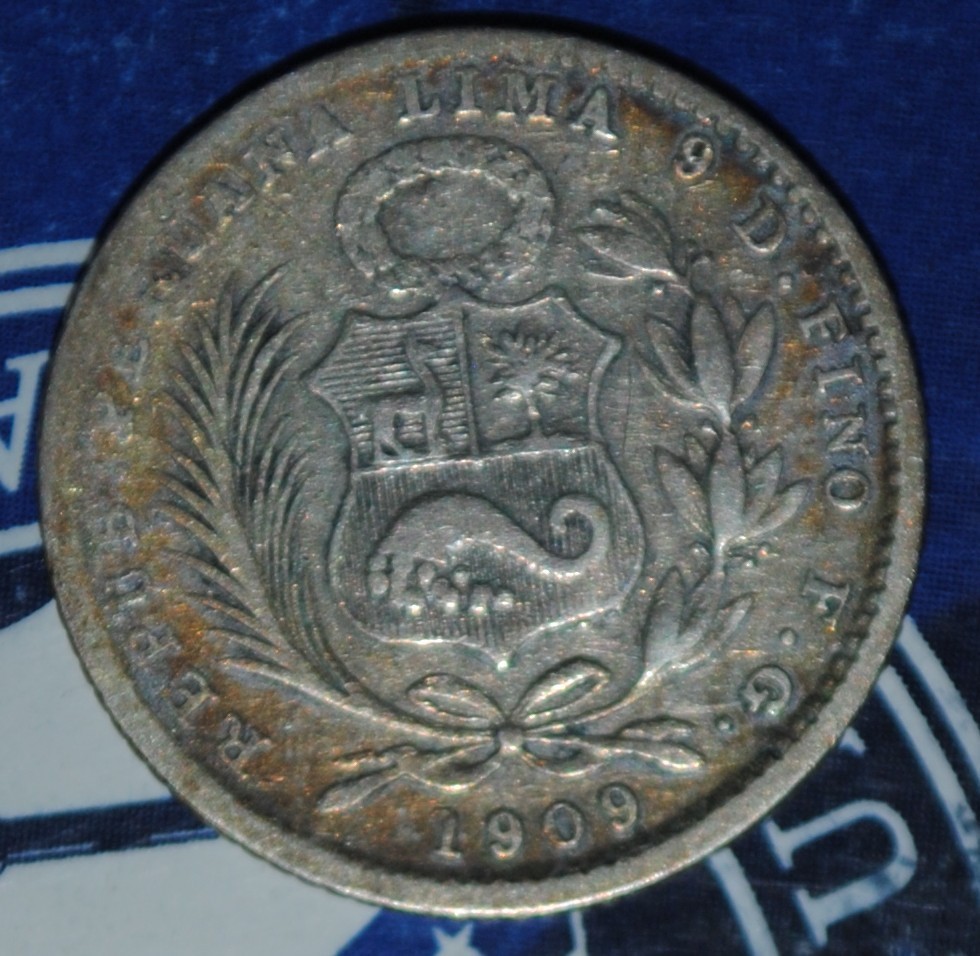 Peru 1 Dinero 1909  {{{B304