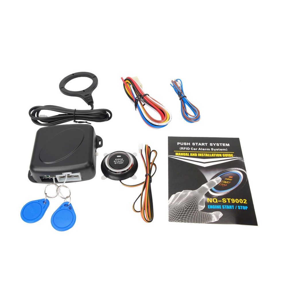 Car Ignition Switch 12V RFID Engine Start Push Button Keyless Entry Starter Kit