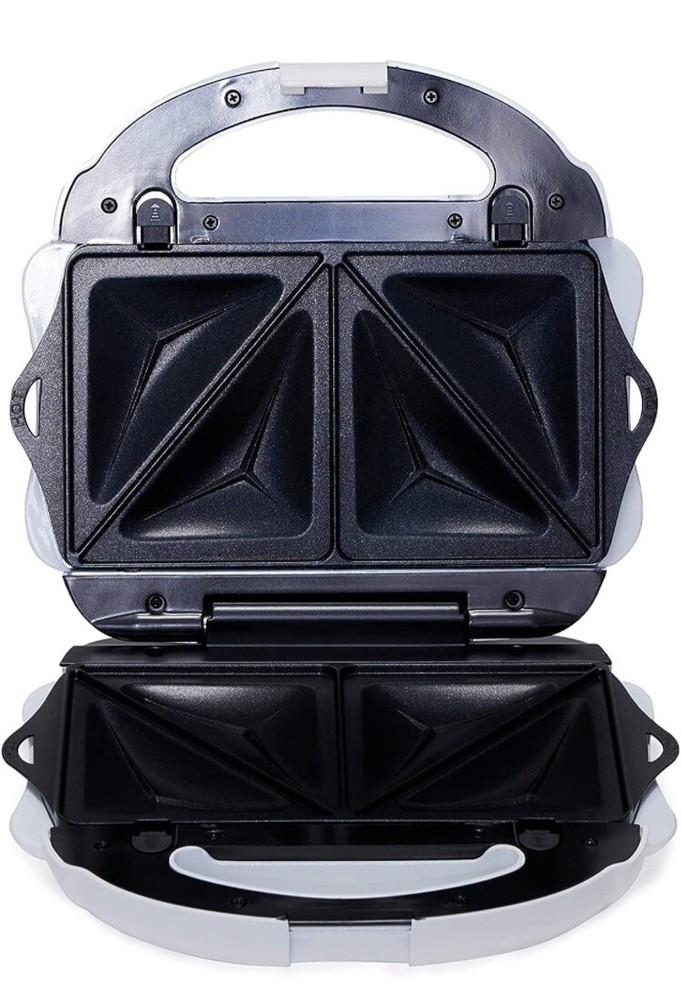 Amazon Basics Waffle Maker 2-Slices White with Non-stick coating - Open Box