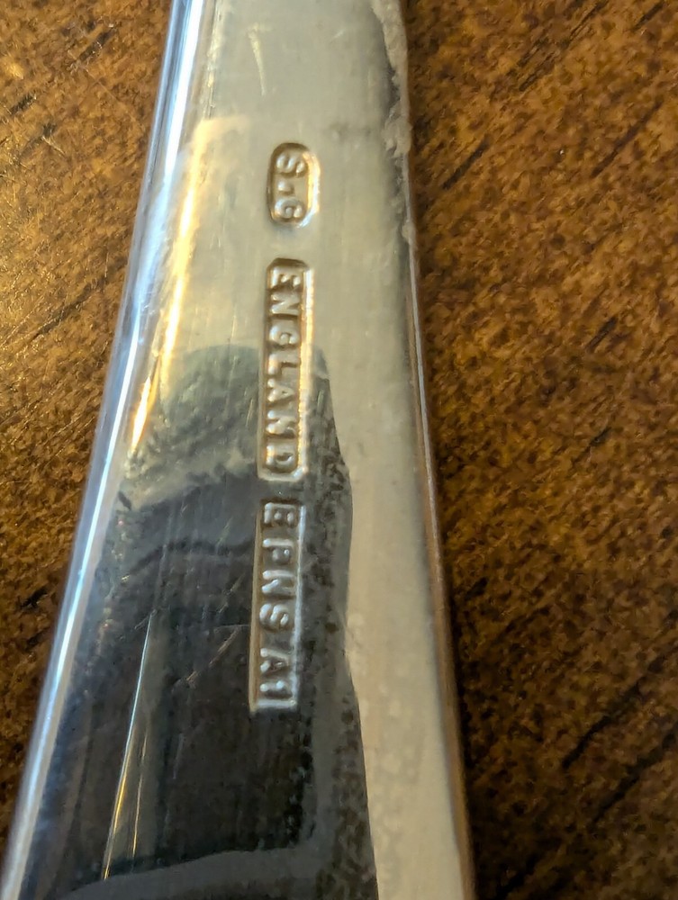 Silver Plated Fork And Spoon S G England EBNS A1 8.5"