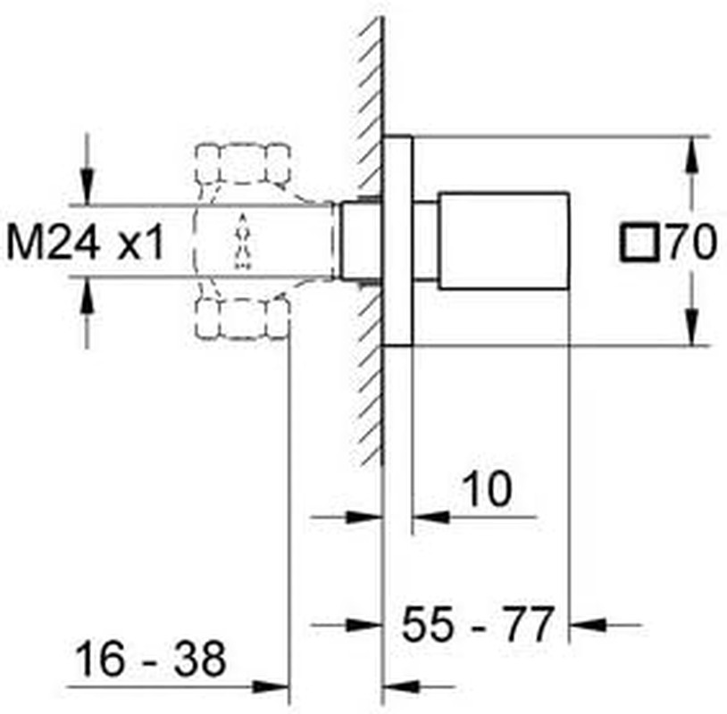 19910000 Eurocube Single-Handle Volume Control Valve Trim Kit