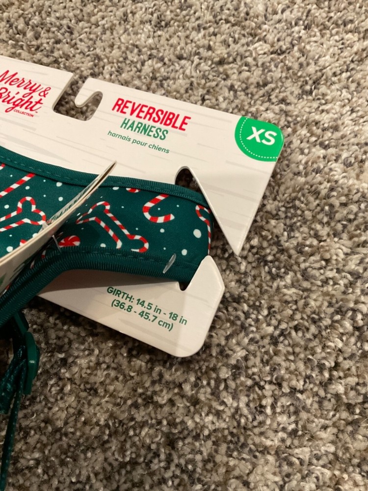 Merry & Bright "Candy Cane" Reversible Harness (XS)