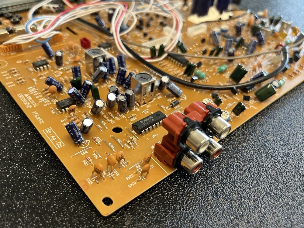 TEAC AG-H500 AM/FM Stereo Receiver — Main PCB + Control PCB Assembly