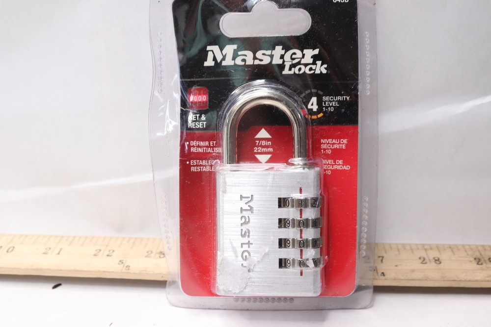 Master Lock Combination Lock, Resettable 4-Dial