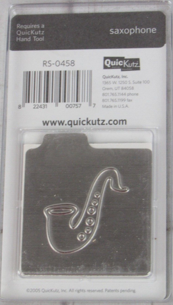QuicKutz Saxophone 2x2, 1 Cutting Die Set RS-0458