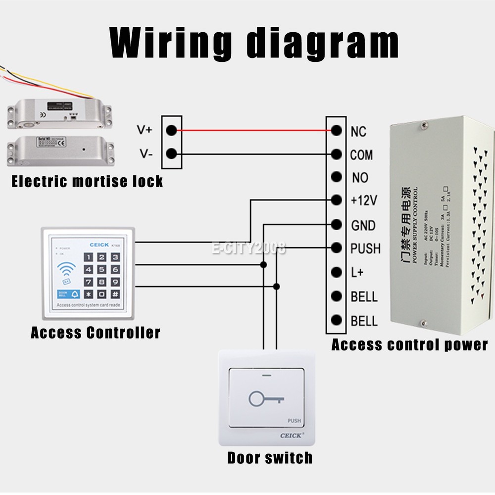 Door Lock Aluminum Electric Drop Safe Security Access Bolt Fail Control System