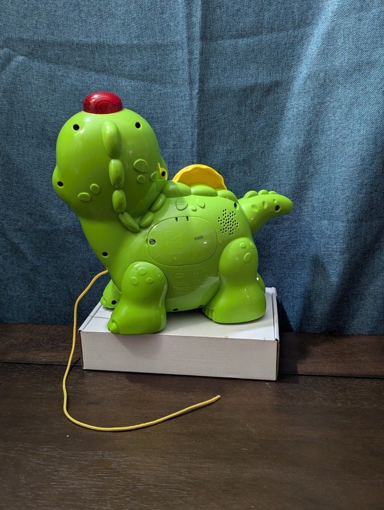VTech Chomp & Count Dino | Electronic Learning Pull Toy | Tested & Works!