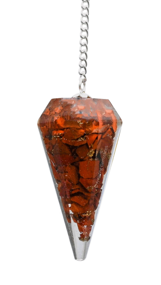 Red Jasper Orgone Pendulum
