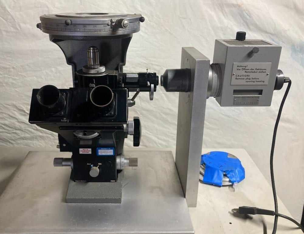 Leitz Industrial Microscope Base - Likely for Metals Surface Inspections - PARTS