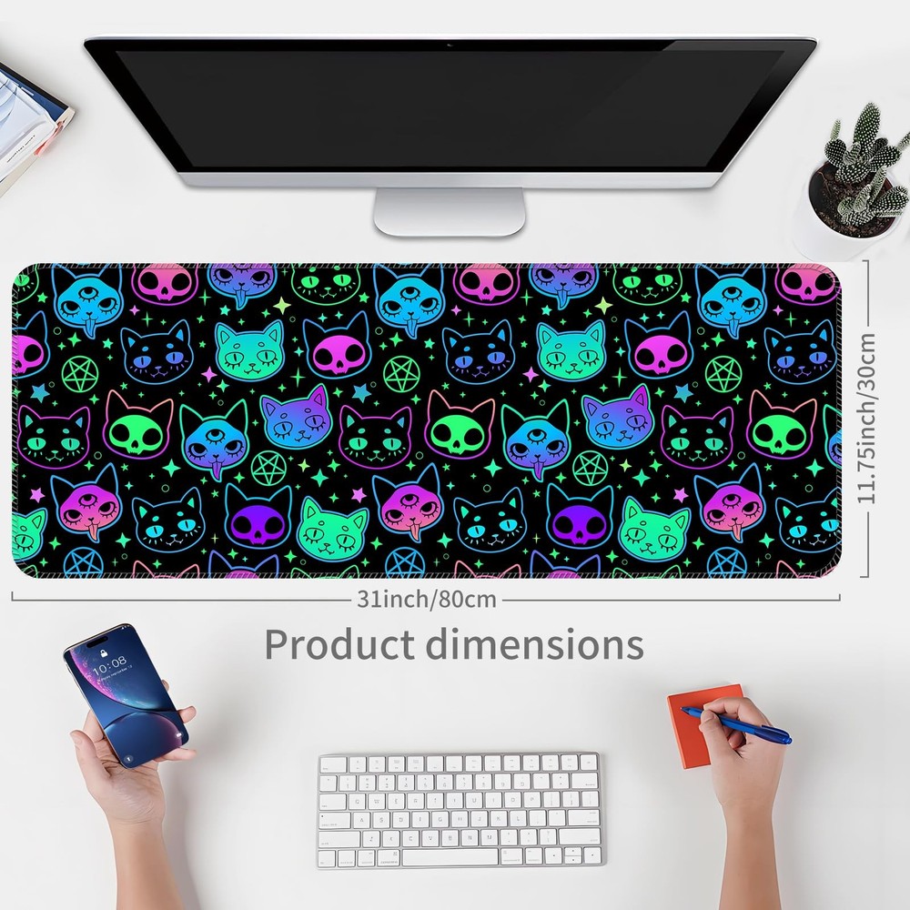 ALTEKO Large Gaming Mouse Pad, Computer Mouse Mat, Funny Desk Pad Protector Deco