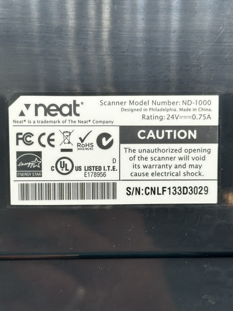 Neat Desk ND1000 Desktop Scanner and Digital Filing System