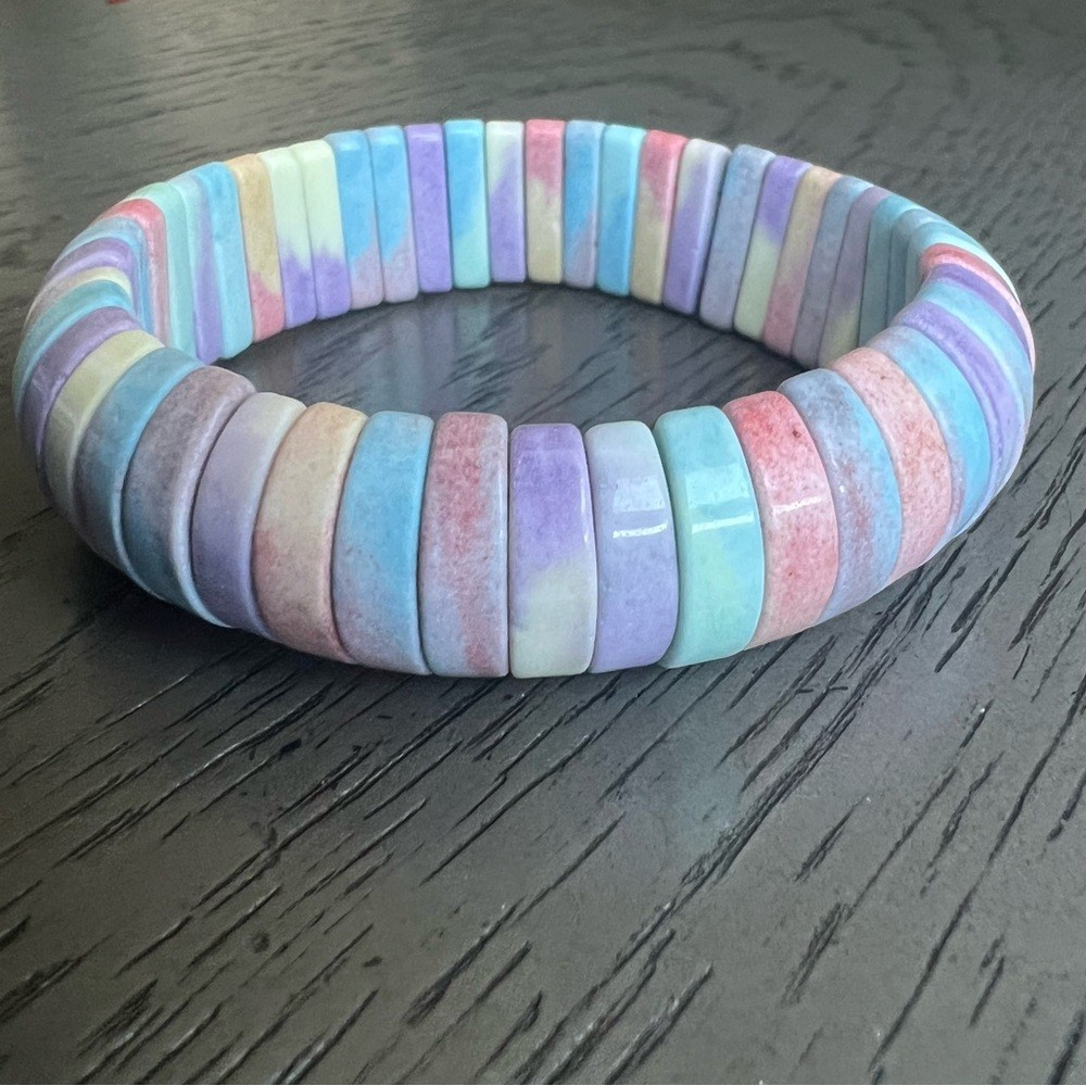 Rainbow stone soft bangle SIZE 6.75’