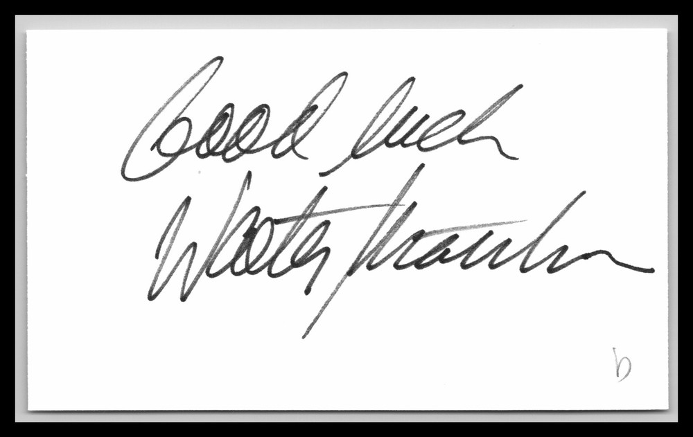 Walter Mathau - Actor - 3x5 Card - Signed / Autograph (b)