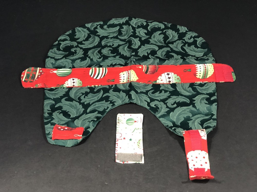 Christmas Dog Clothes Small Emerald Green Leaf Pattern & Red White Contrast NEW