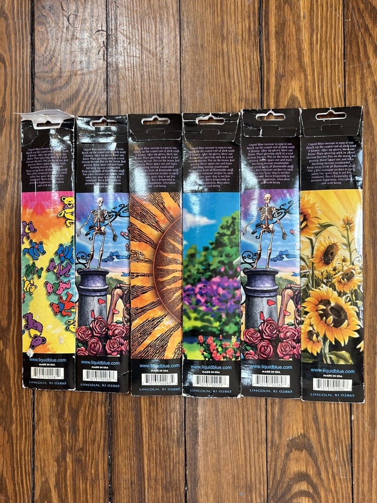 Liquid Blue Grateful Dead Incense Bundle RARE!!